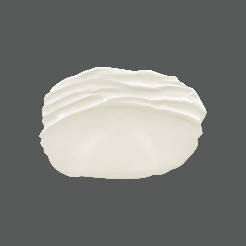 RAK Talíř reliéfní mělký 27 × 18,5 cm – bílá | RAK-STEP25