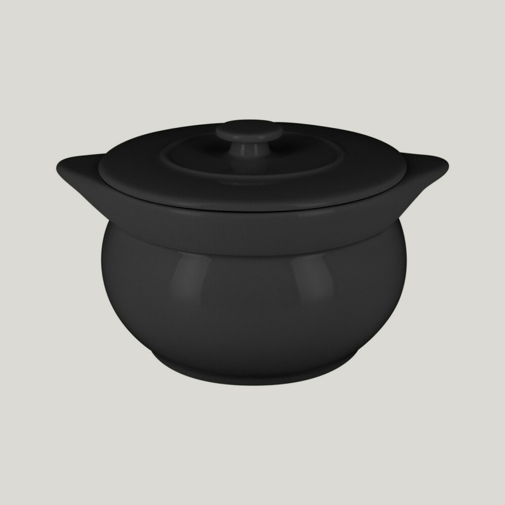 RAK Chef's Fusion mísa na polévku s poklicí pr. 15 cm, černá | RAK-CFST15BK