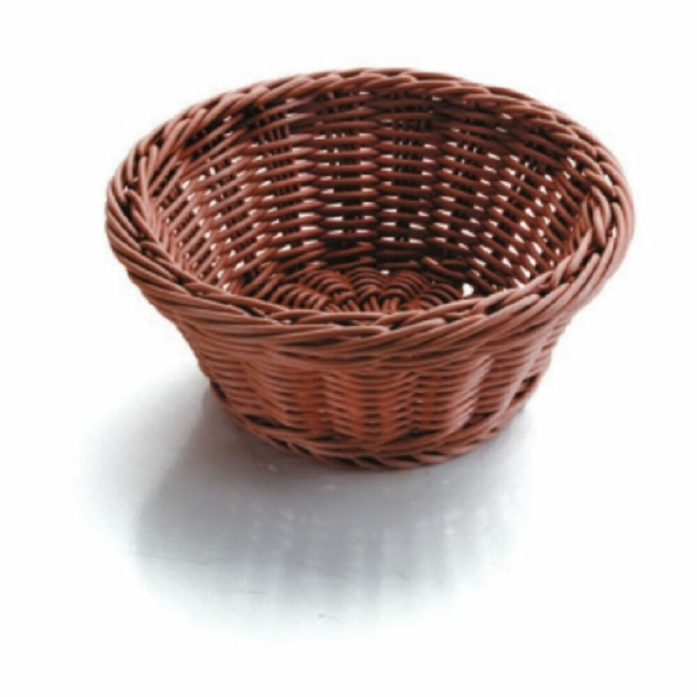 Košík na pečivo polypropylenový kulatý 23 × 8 cm, tmavý