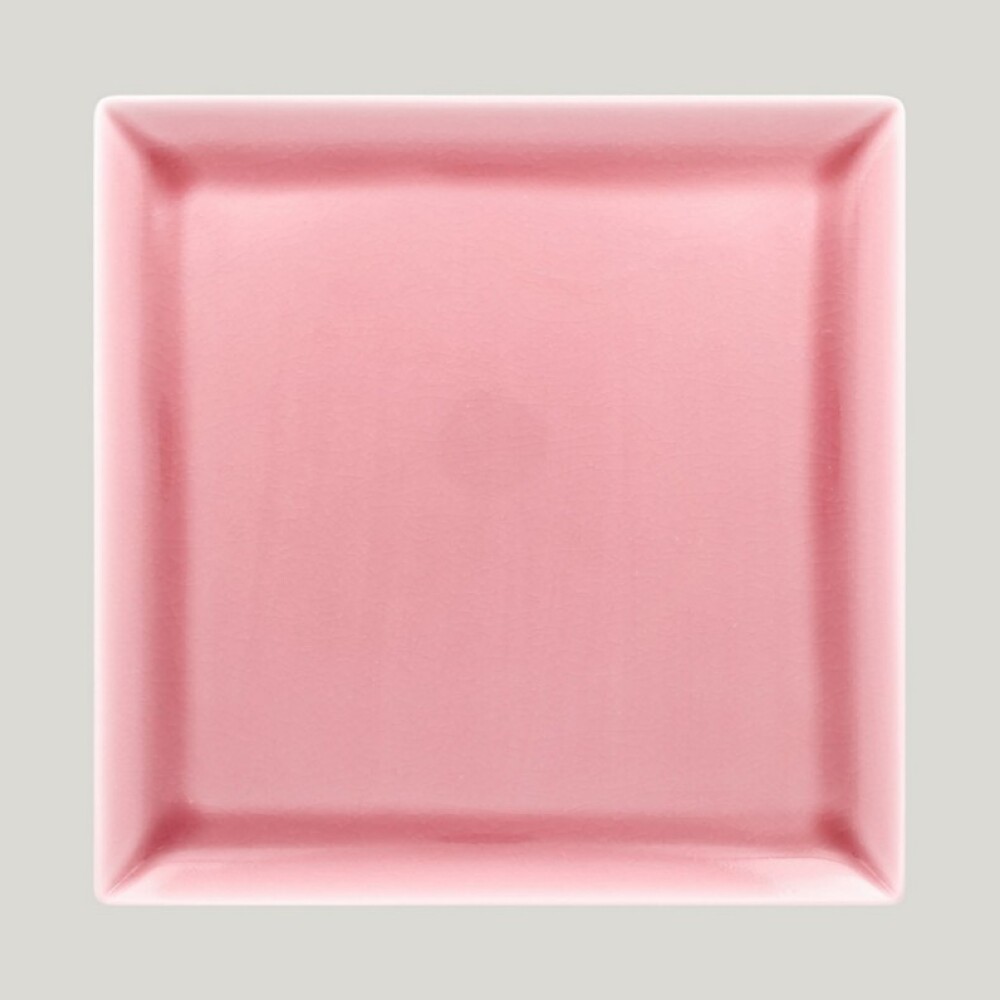 RAK Vintage talíř mělký čtvercový, růžový 30,2 × 30,2 cm | RAK-VNEDSQ30PK