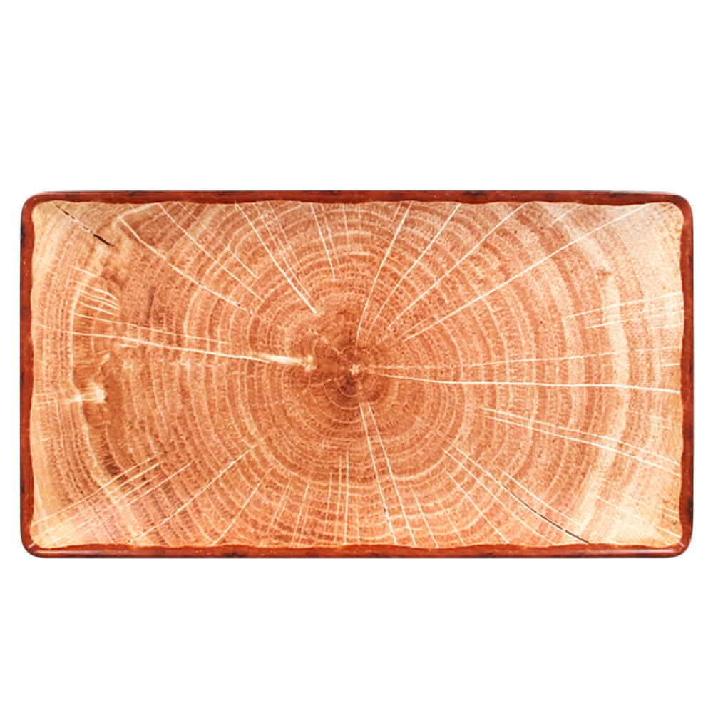 RAK Woodart talíř obdélný 33,5 × 18,1 cm – světle hnědá | RAK-WDEDRG33TB