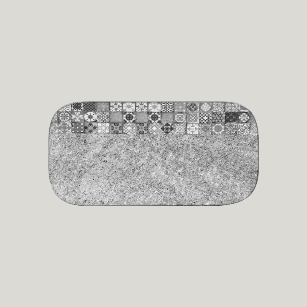 RAK Splendour talíř obdélníkový 22 × 11 cm – šedá | RAK-SRAURPM22