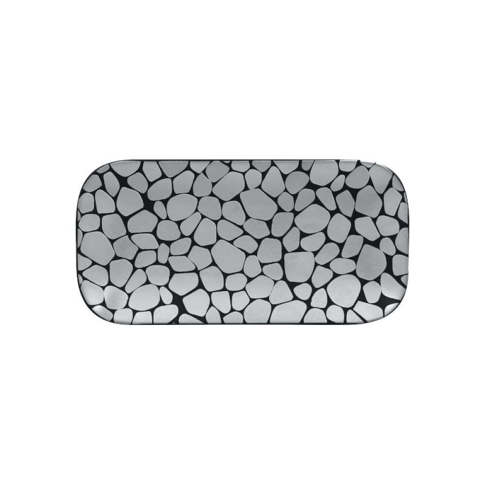 RAK Cobbles talíř obdélníkový 22 × 11 cm, stříbrný | RAK-CBAURPM22