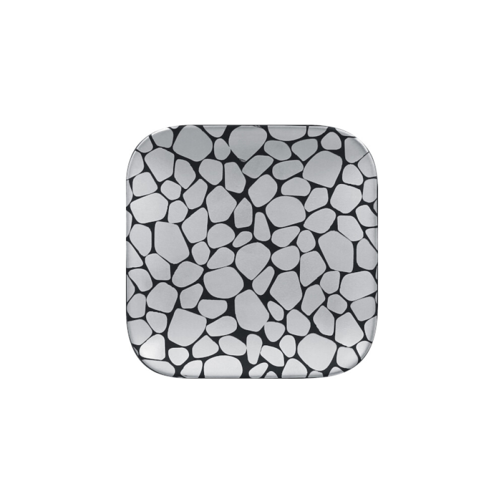 RAK Cobbles talíř čtvercový 15 × 15 cm, stříbrný | RAK-CBAUSP15