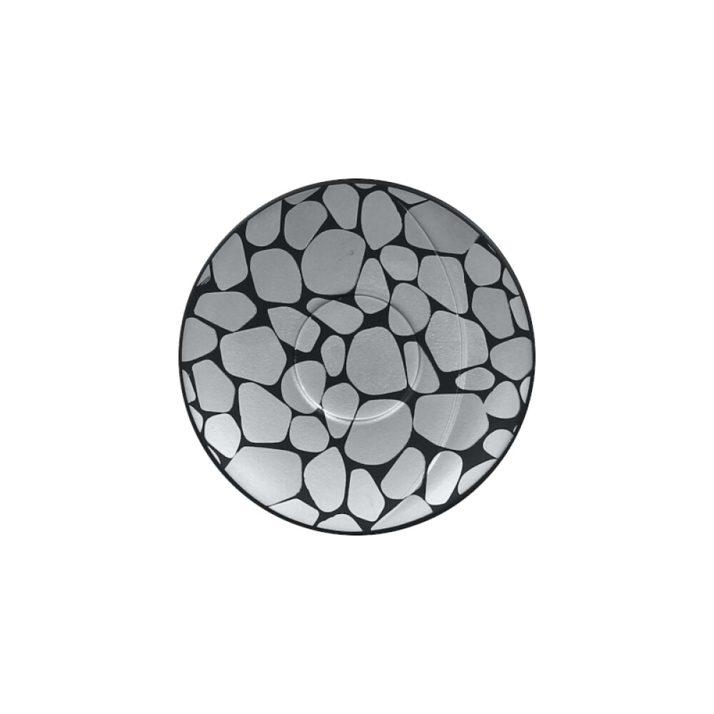 RAK Cobbles podšálek pr. 11,2 cm, stříbrný | RAK-CBMOSA11