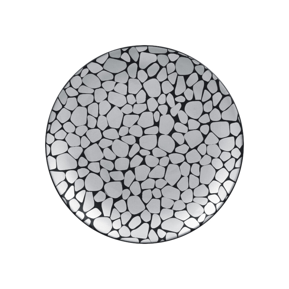 RAK Cobbles talíř mělký pr. 24 cm, stříbrný | RAK-CBNNPR24