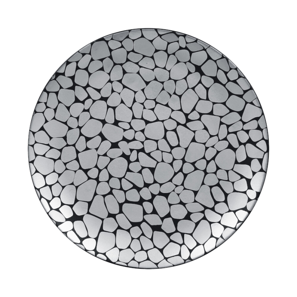 RAK Cobbles talíř mělký pr. 28 cm, stříbrný | RAK-CBNNPR28