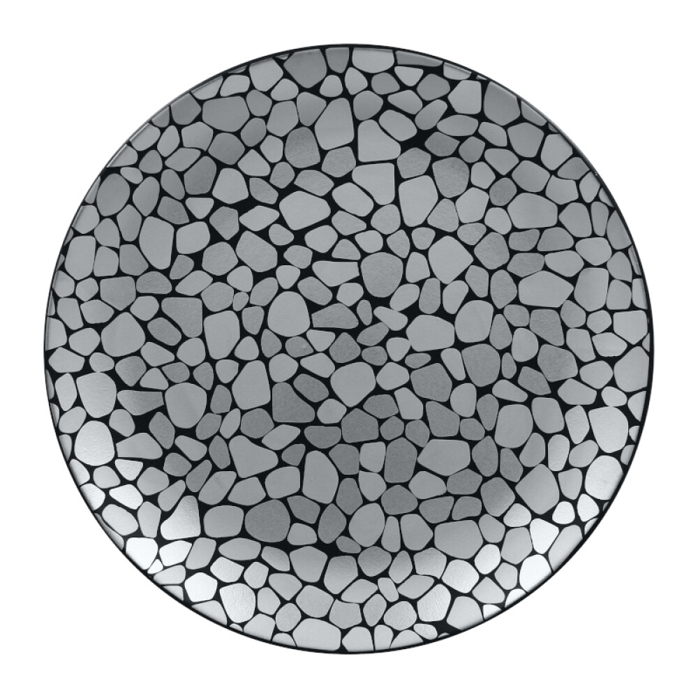 RAK Cobbles talíř mělký pr. 31 cm, stříbrný | RAK-CBNNPR31