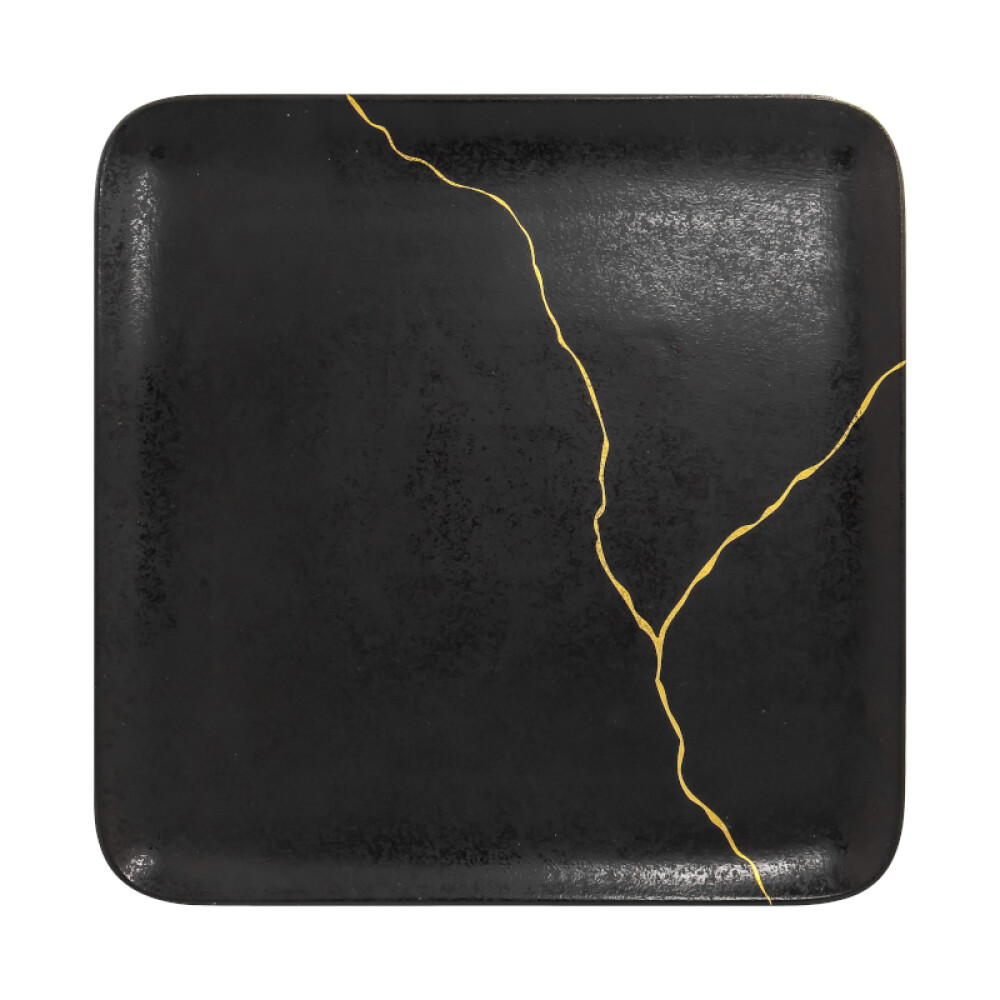 RAK Kintzoo talíř čtvercový 30 × 30 cm, černý | RAK-KZAUSP30G2