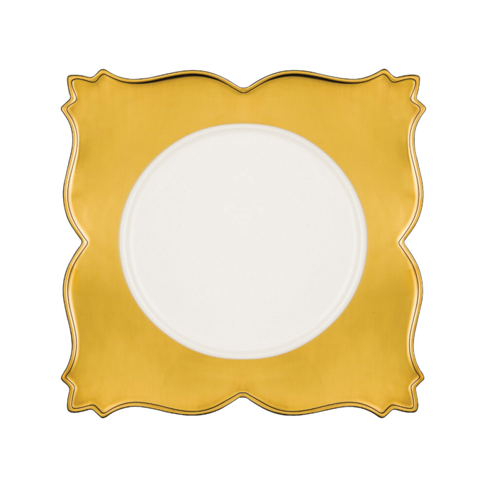 RAK Golden Ultra talíř čtvercový 26 × 26 cm, zlatý | RAK-UGKQSP26