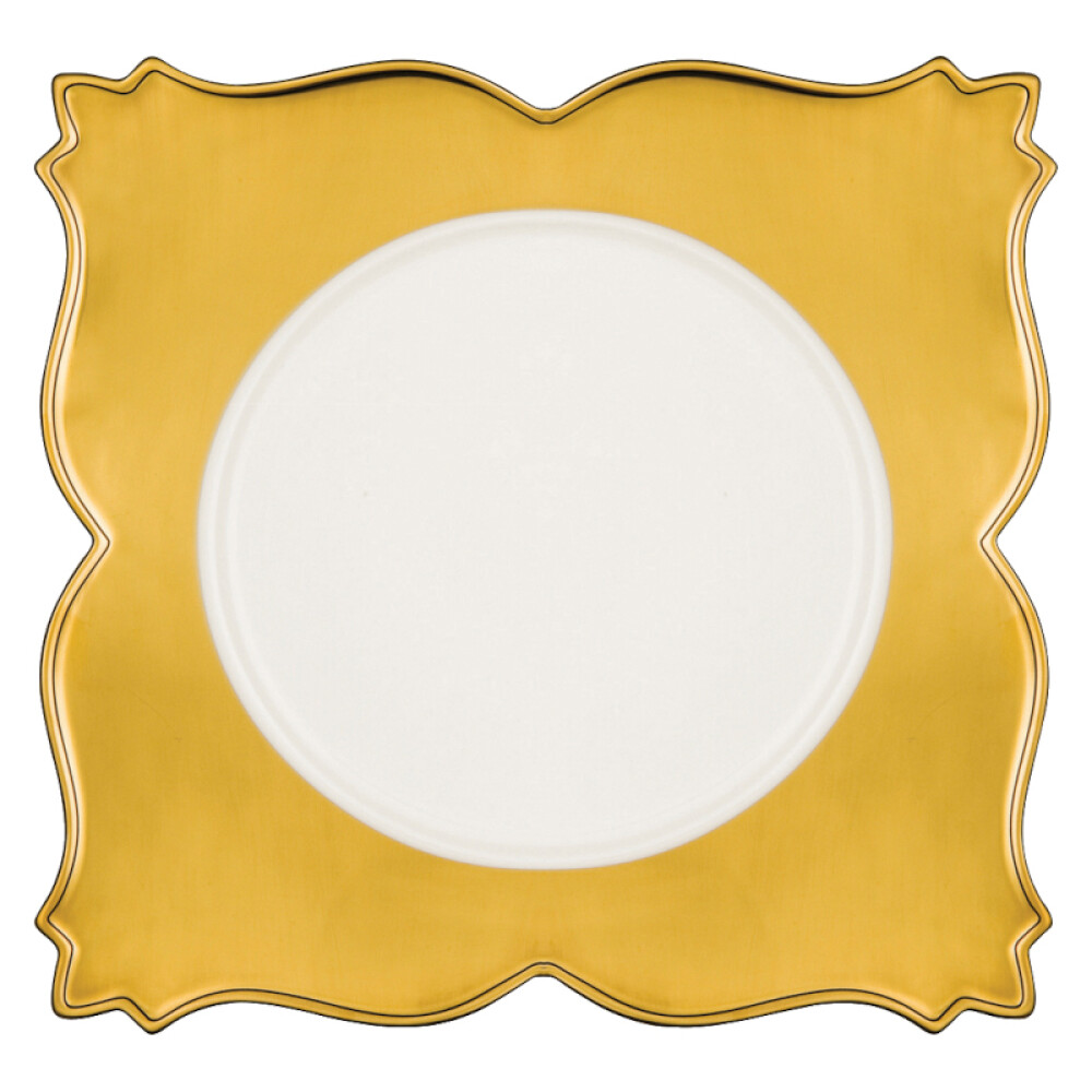 RAK Golden Ultra talíř čtvercový 34 × 34 cm, zlatý | RAK-UGKQSP34