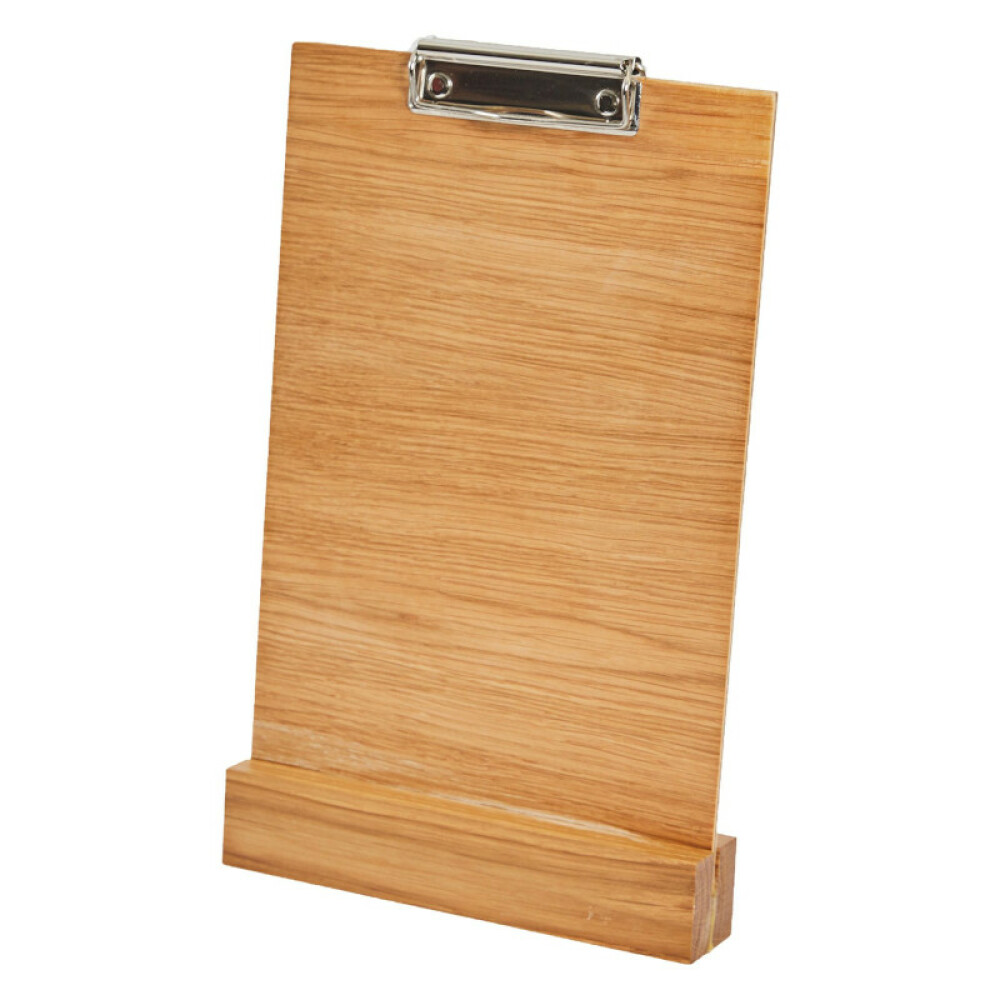 Informační tabule, dubová 25 × 14,8 cm, dubový podstavec