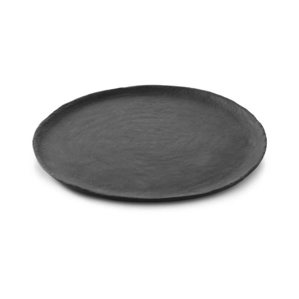 Yli talíř mělký černý, pr. 28 cm