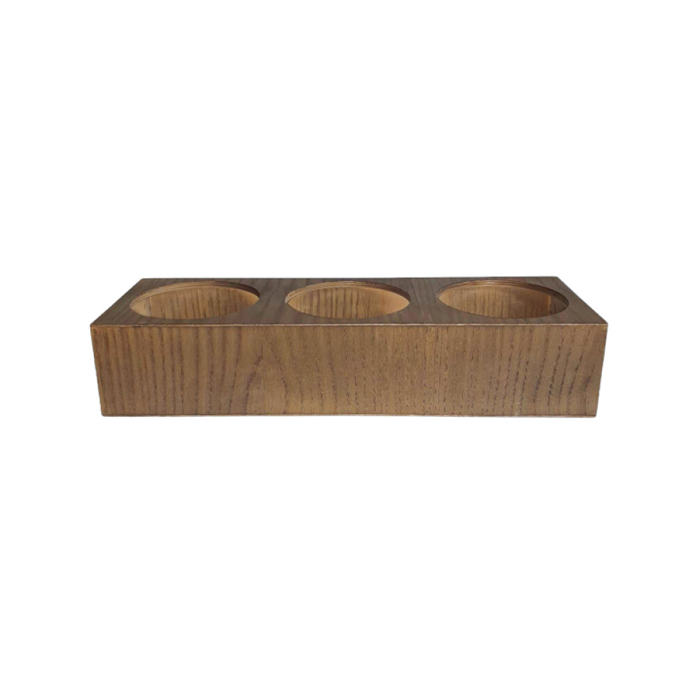 Základna se 3 otvory, jasan, 400 × 130 × 80 mm