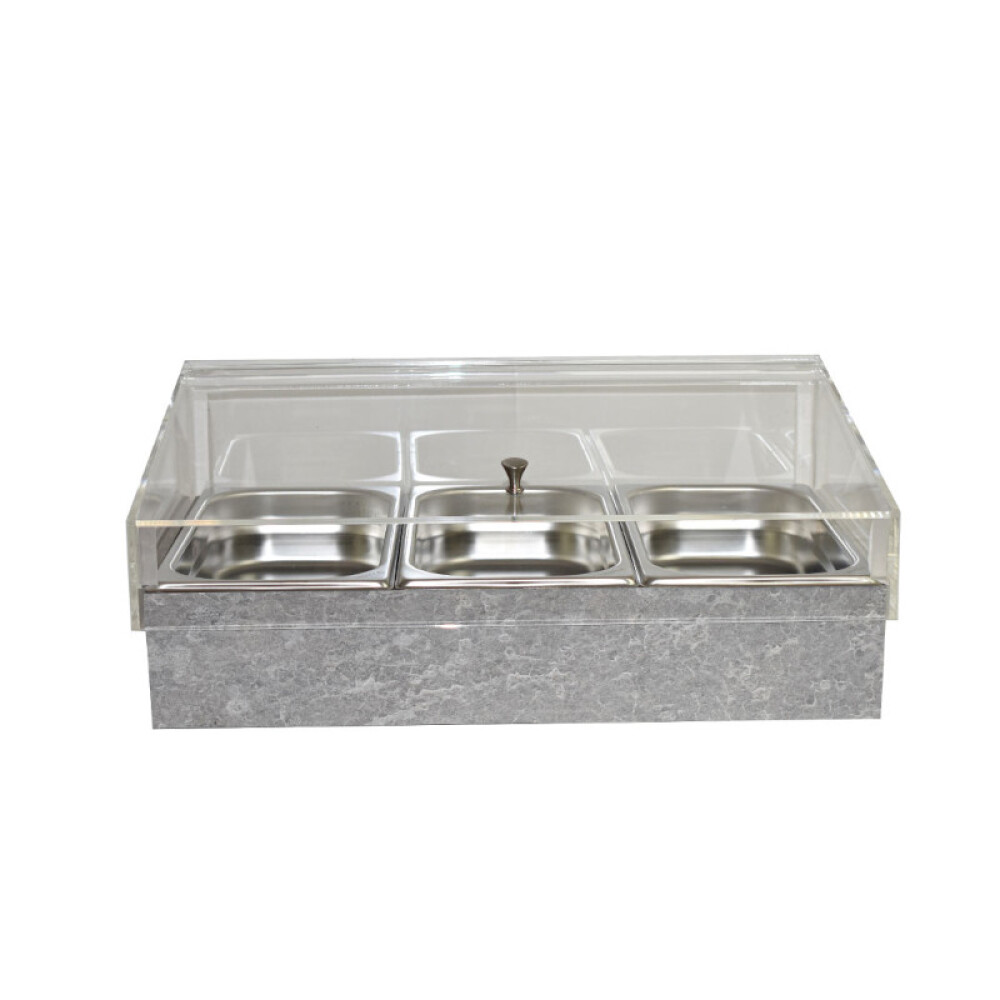 Chladicí box pro gastronádoby s krytem GN 1/1, dekor beton
