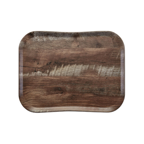 Wood podnos 33 × 43 cm, tmavý dub