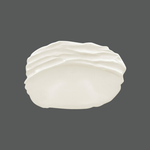 RAK Talíř reliéfní mělký 27 × 18,5 cm – bílá | RAK-STEP25