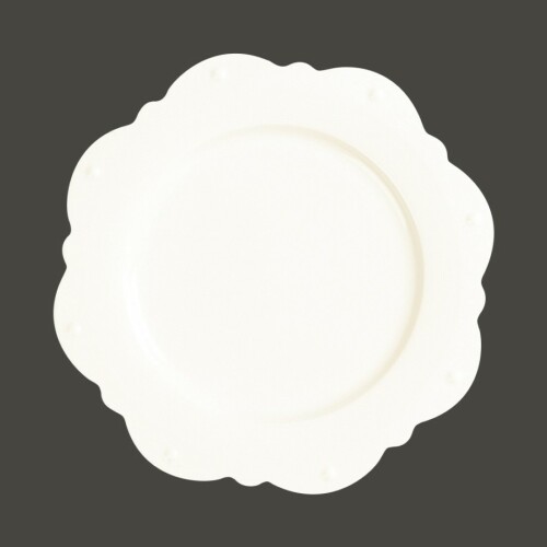 RAK White Gold talíř kulatý Scallop pr. 33 cm – Princess | RAK-GDSP33