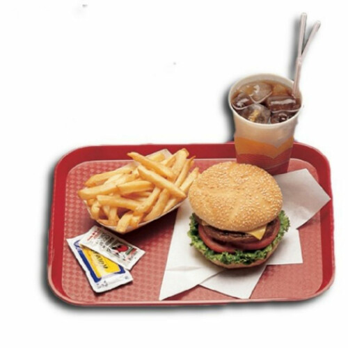 Fast Food podnos 300 × 410 mm, červená