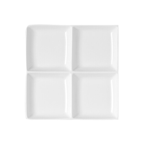 RAK Minimax talíř čtvercový, 4 segmenty 20 × 20 cm | RAK-OPSP4C