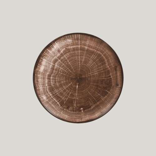 RAK Woodart talíř mělký coupe 24 cm – tmavě hnědá | RAK-WDNNPR24OB