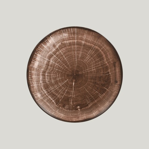 RAK Woodart talíř mělký coupe 27 cm – tmavě hnědá | RAK-WDNNPR27OB