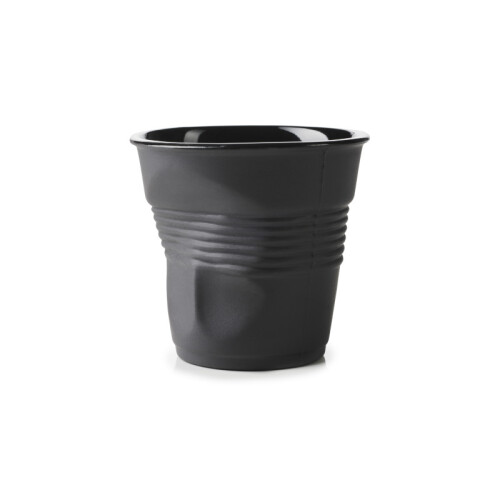 Revol Froissés pohárek 80 ml, černý matný s glazurou uvnitř | REV-654021