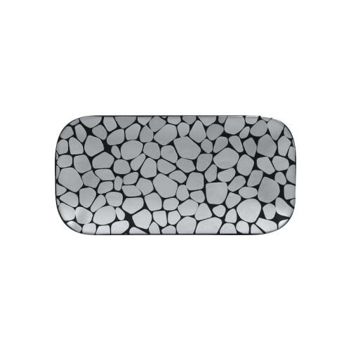 RAK Cobbles talíř obdélníkový 22 × 11 cm, stříbrný | RAK-CBAURPM22