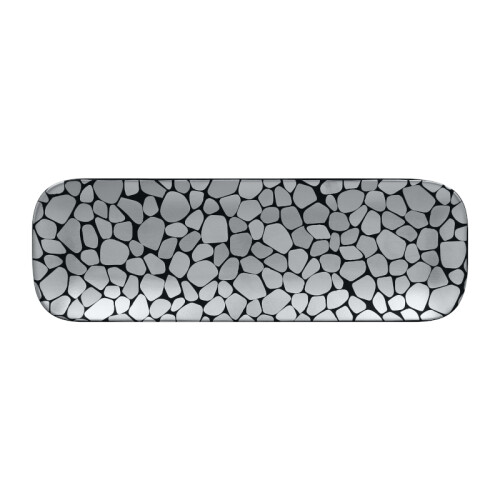 RAK Cobbles talíř obdélníkový 33 × 11 cm, stříbrný | RAK-CBAURPN33