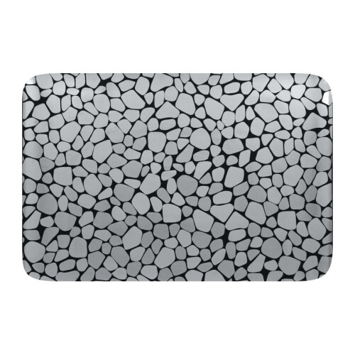 RAK Cobbles talíř obdélníkový 33 × 22 cm, stříbrný | RAK-CBAURPW33