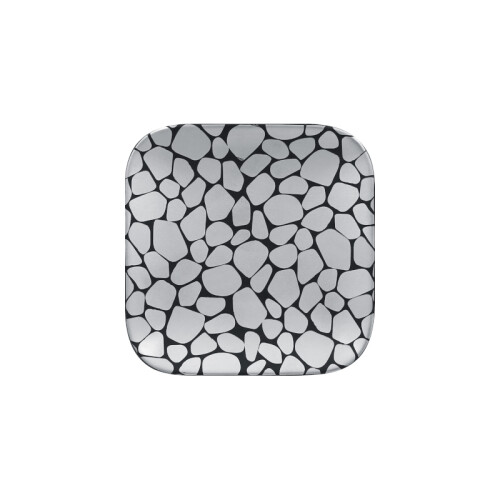 RAK Cobbles talíř čtvercový 15 × 15 cm, stříbrný | RAK-CBAUSP15