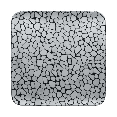 RAK Cobbles talíř čtvercový 30 × 30 cm, stříbrný | RAK-CBAUSP30