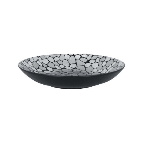 RAK Cobbles talíř hluboký pr. 26 cm, stříbrný | RAK-CBBUBC26