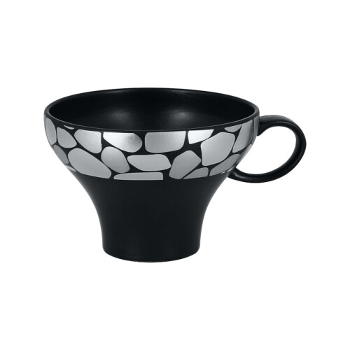 RAK Cobbles šálek na cappuccino 28 cl, stříbrný | RAK-CBMOCU28