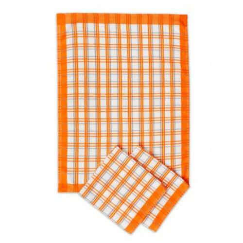 Utěrka kuch. 3ks 70x50cm oranžová – 100% Egyptská bavlna