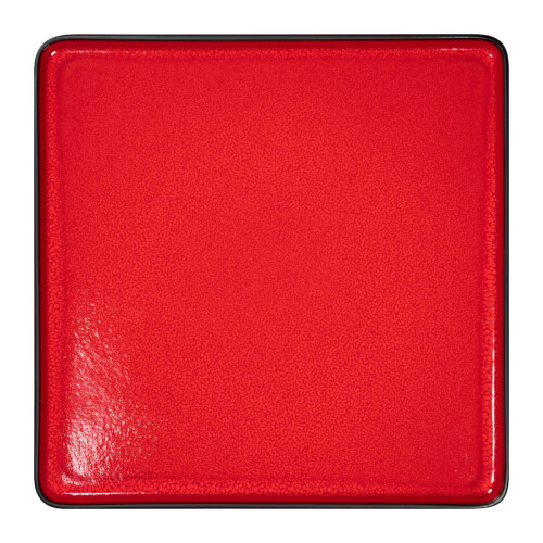 RAK Fractal talíř mělký čtvercový 32 × 32 cm, červený | RAK-FRFTSFP32R
