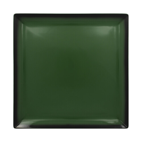 RAK Lea talíř čtvercový 30,2 × 30,2 cm, tmavě zelený | RAK-LEEDSQ30DG