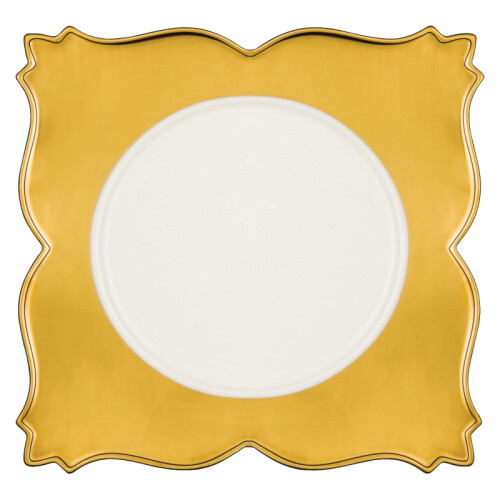 RAK Golden Ultra talíř čtvercový 34 × 34 cm, zlatý | RAK-UGKQSP34
