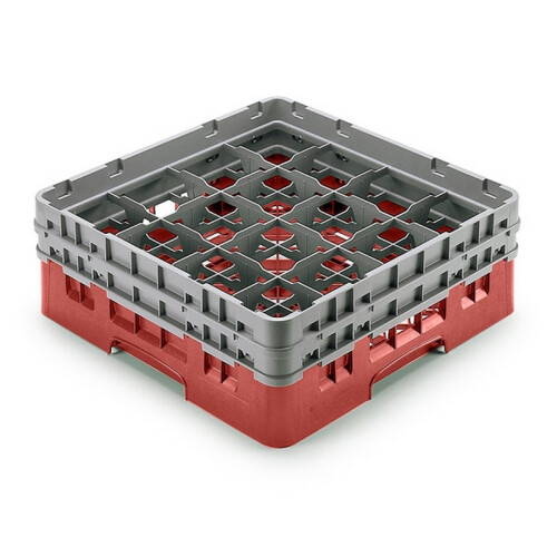 Koš Camrack 16 pozic, výška sklenice 25,8 cm - Červená