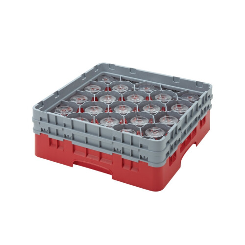 Koš Camrack 20 pozic, výška sklenice 17,4 cm - Červená
