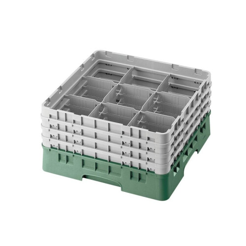 Koš Camrack 9 pozic, výška sklenice 17,4 cm - Zelená
