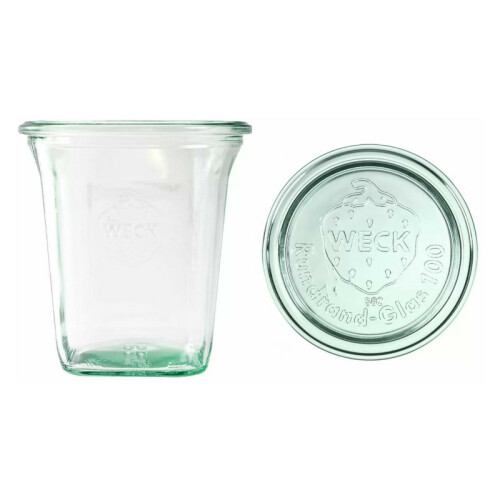 Zavařovací sklenice WECK Quadro 545 ml s víčkem, set 6 ks