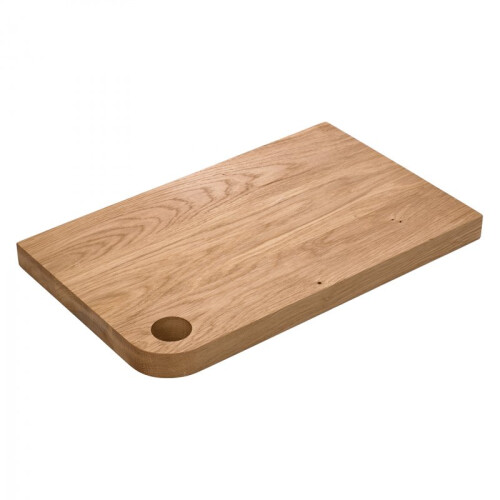 Deska dubová s otvorem 380 × 235 × 25 mm