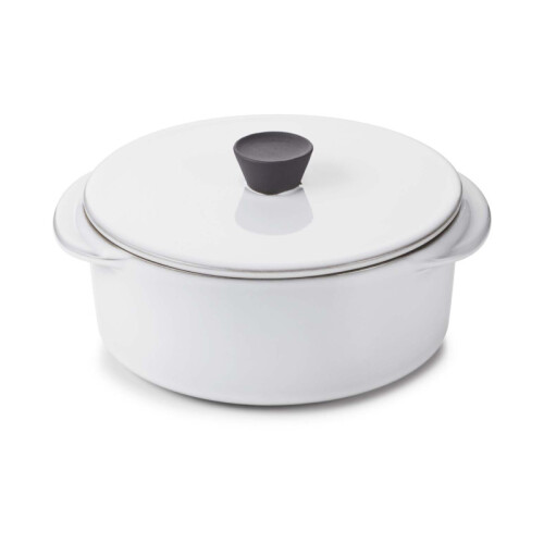 Caractére zapékací mísa s víkem pr. 12 cm, bílá