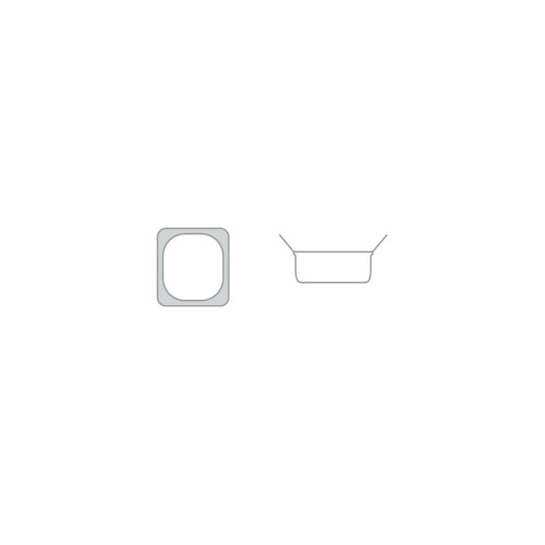 Gastronádoba se sklápěcími úchyty GN 1/6 065 mm