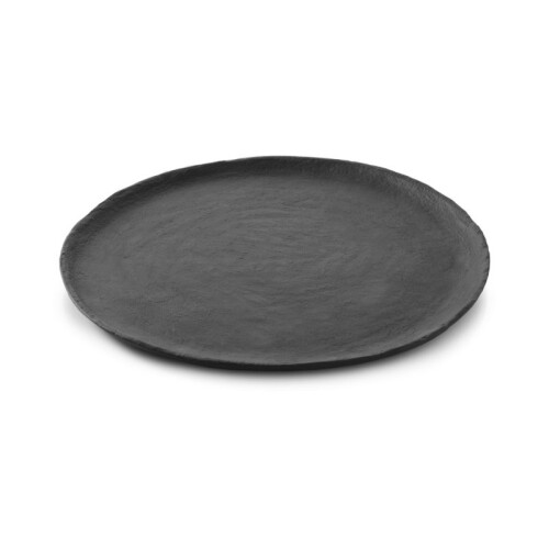 Yli talíř mělký černý, pr. 28 cm