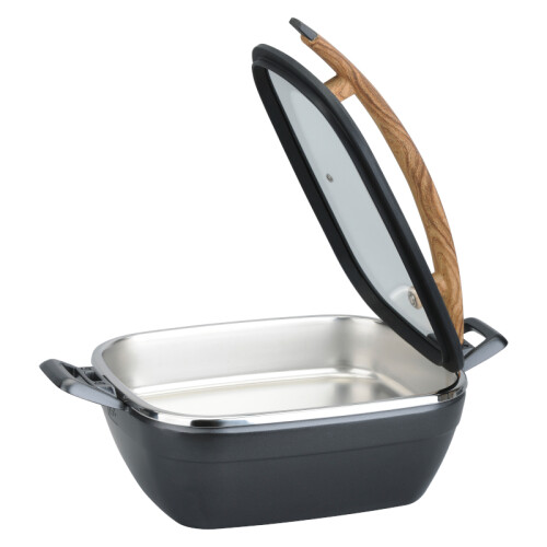 Chafing Artisan s dřevěnou rukojeti, 460 × 280 × 206 mm, 4,5 l