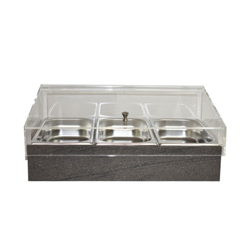 Chladicí box pro gastronádoby s krytem GN 1/1, dekor kámen