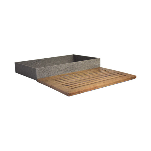 Box na pečivo s deskou na krájení GN 1/1, dekor kámen