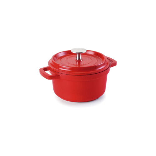Hrnec Mini kulatý, pr. 10 cm, červený